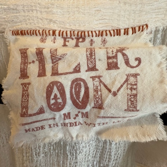 Heirloom Free People Ivory Sheer Tunic Top - Picture 2 of 3